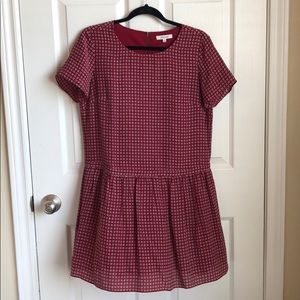 Madewell Drop Waist Peplum Dress